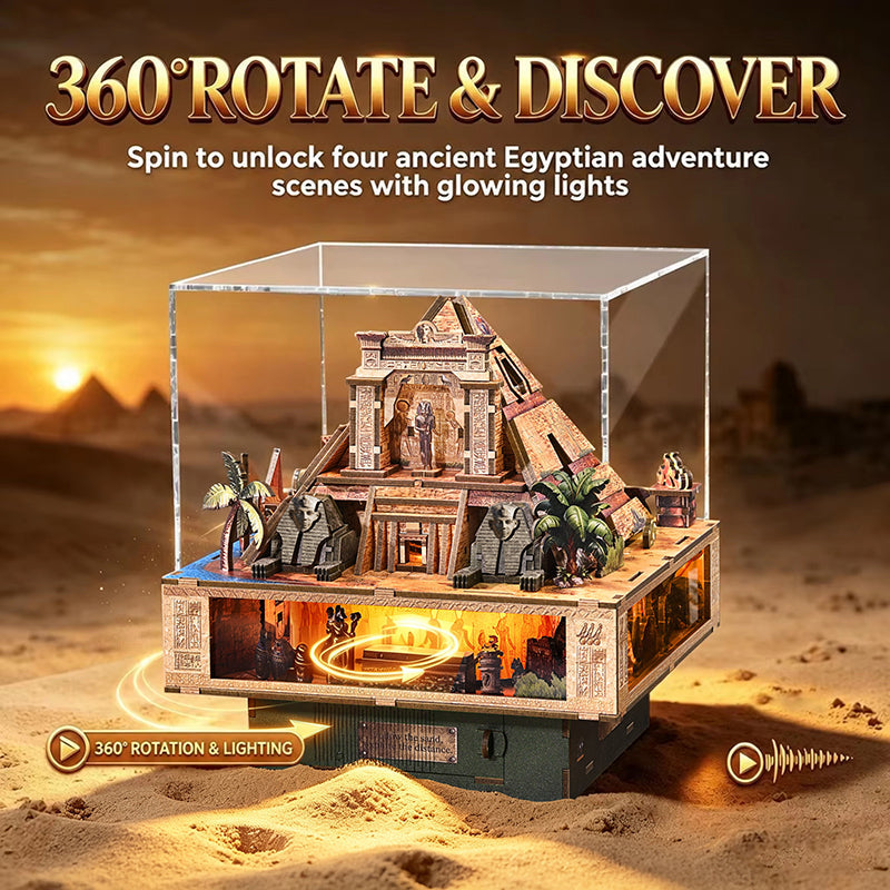 Desert Secret Journey 3D Wooden Music Box