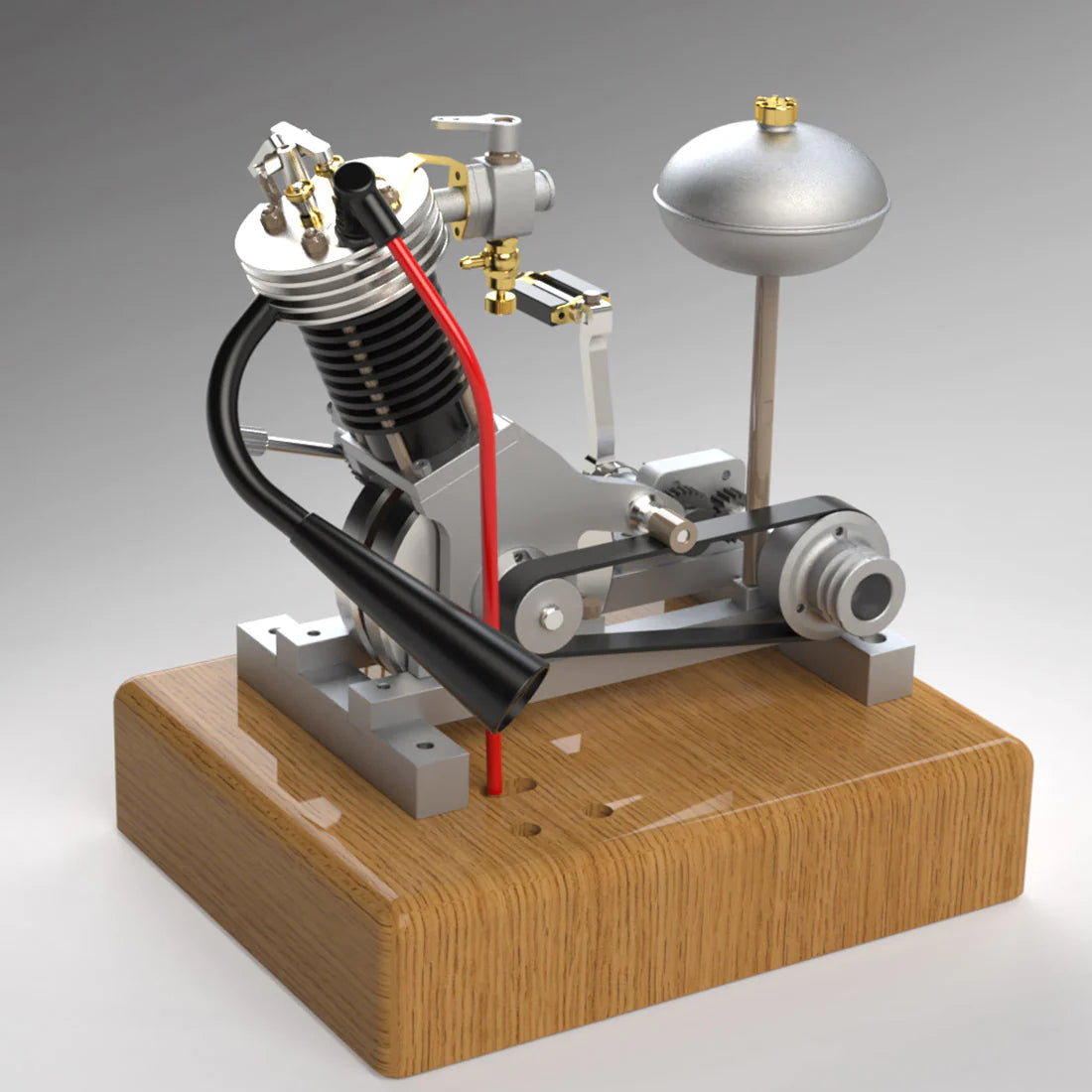 Hoglet V1 Single-Cylinder 4-Stroke Gasoline Realistic Motorcycle Internal Combustion Engine with Kick Start