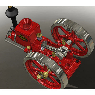 HM-01 7cc Antique Hit and Miss Engine 4-stroke Stationary Engine Horizontal IC Engine Model That Works