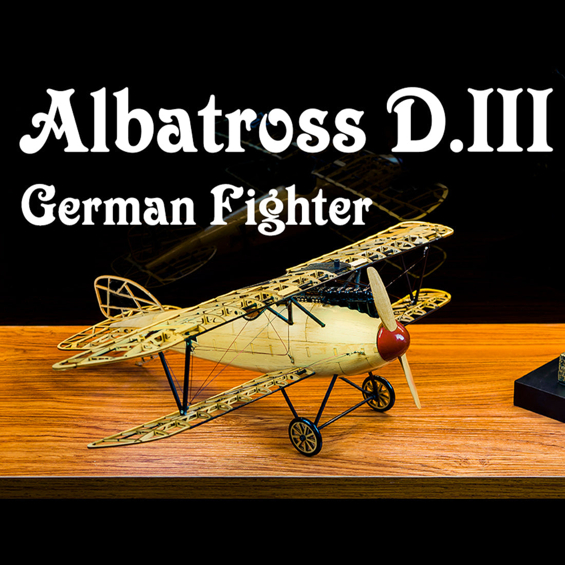 1/18 Scale Albatros D.III WWI Fighter Aircraft Wooden Model Kit