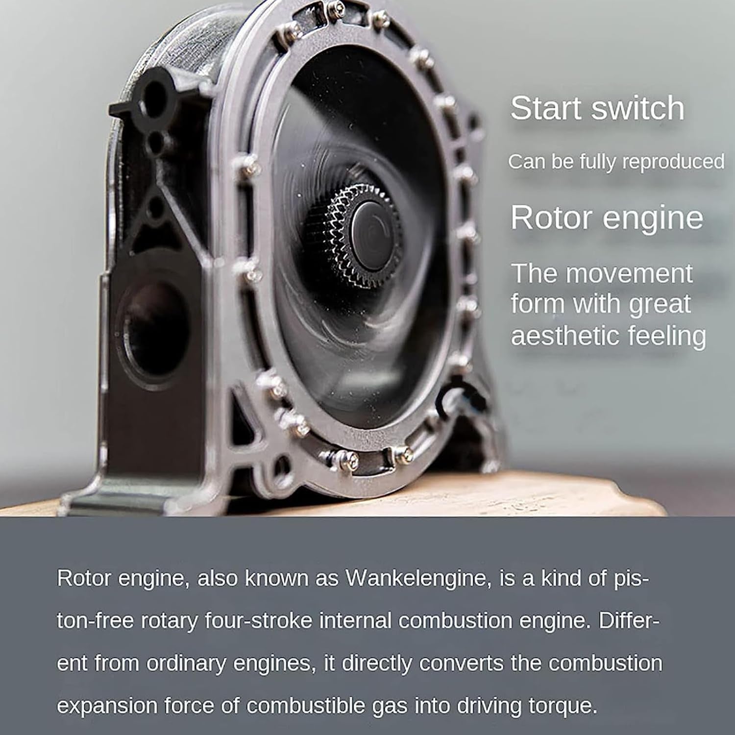 Metal 4-stroke Wankel Rotary Engine Model