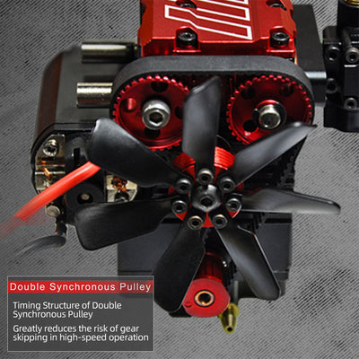 SEMTO ENGINE ST-NF2 7cc SOHC Nitro 4 Stroke 2 Cylinder Nitro Engine Model Kit