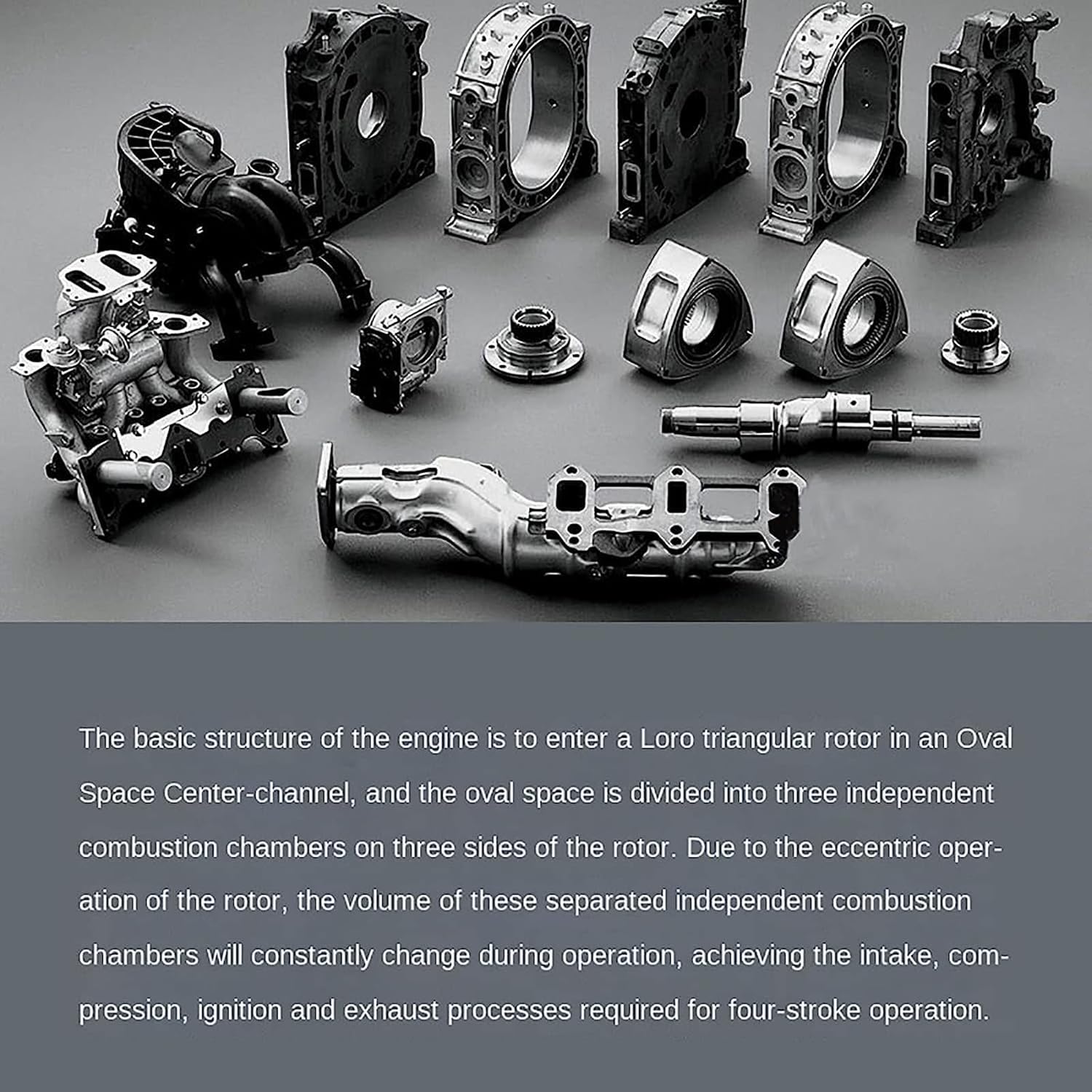 Metal 4-stroke Wankel Rotary Engine Model