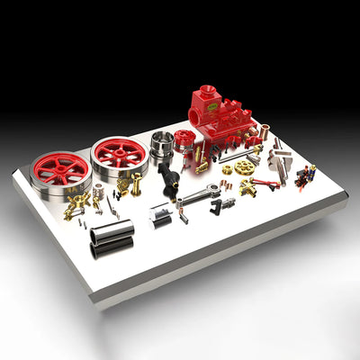 HM-01 7cc Antique Hit and Miss Engine 4-stroke Stationary Engine Horizontal IC Engine Model That Works