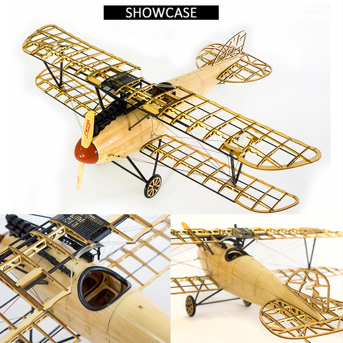1/18 Scale Albatros D.III WWI Fighter Aircraft Wooden Model Kit
