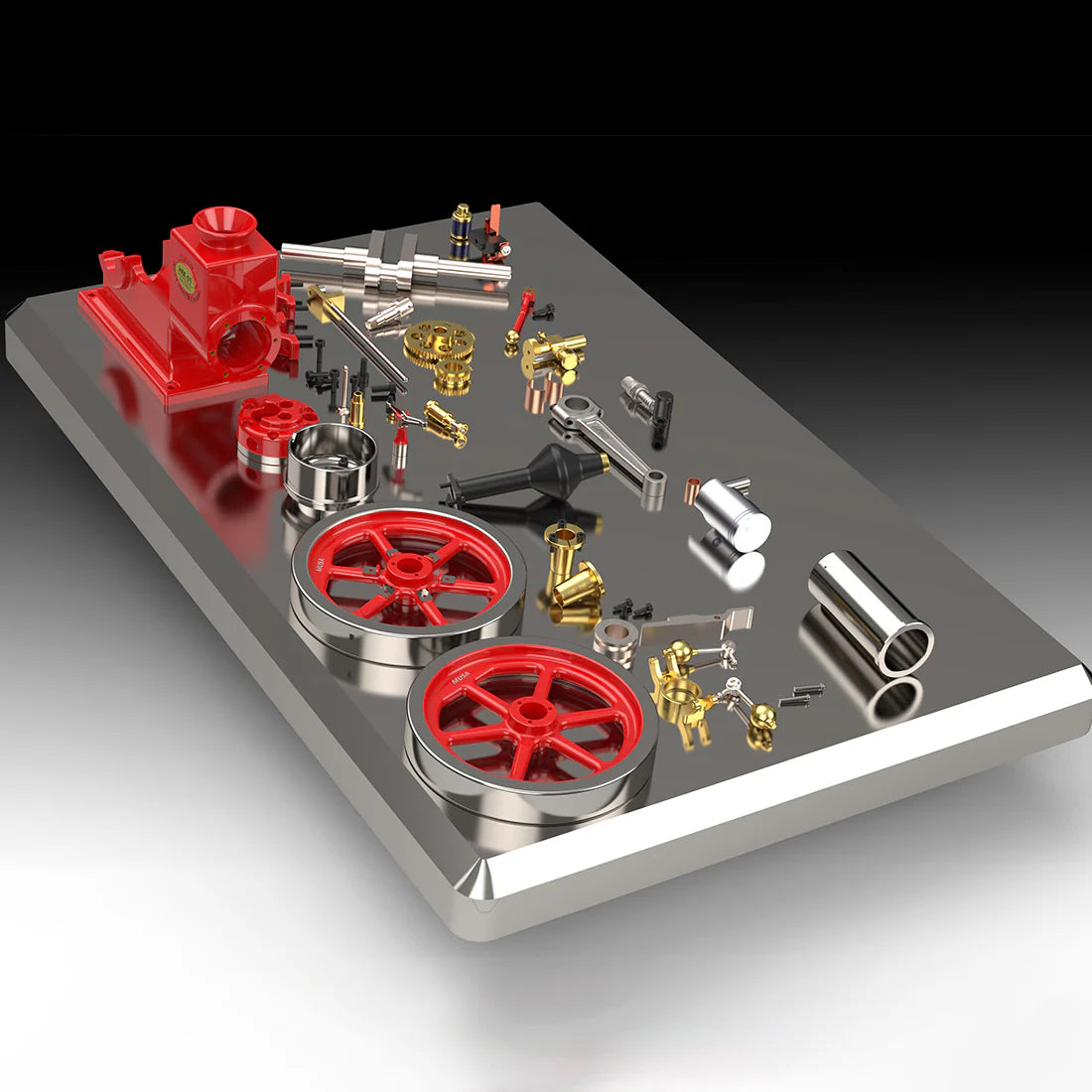 HM-01 7cc Antique Hit and Miss Engine 4-stroke Stationary Engine Horizontal IC Engine Model That Works