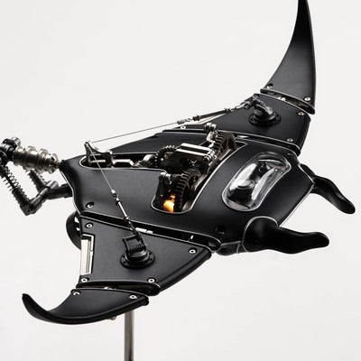 Innovative Mechanical Steampunk Style Manta Ray 3D Metal Model