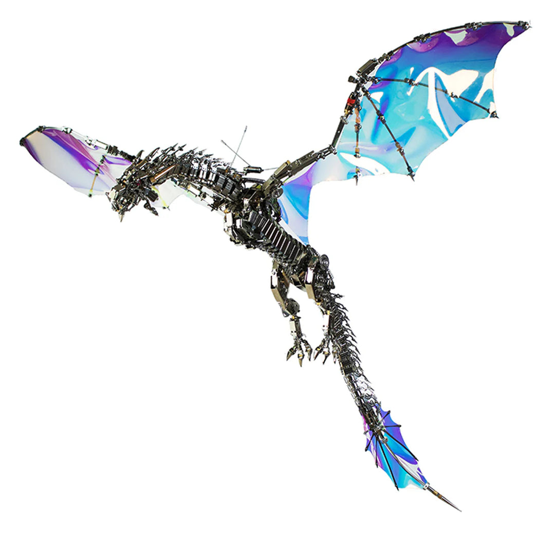 Fantasy Large Dragon Aurora of the Sky 3D Metal Mechanical Difficult Puzzle 3000+PCS 126cm Long
