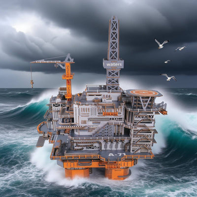 Surplusfun Oil Platform 3D Wooden Puzzle