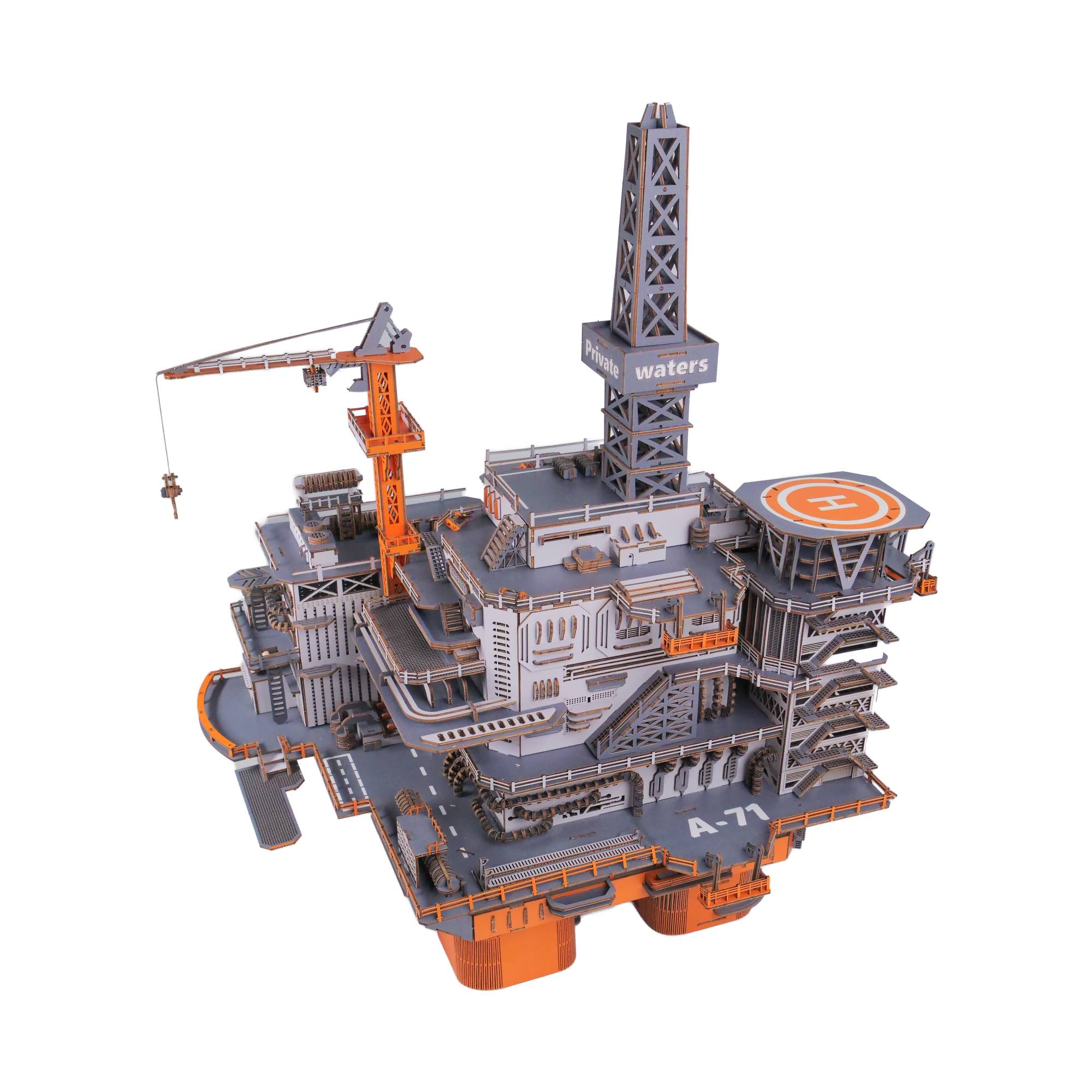 Surplusfun Oil Platform 3D Wooden Puzzle