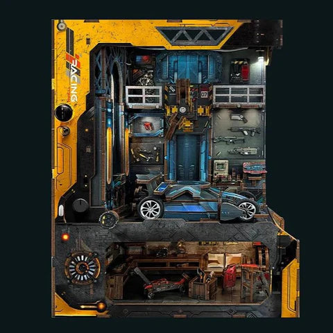 Automobile Workshop DIY Book Nook