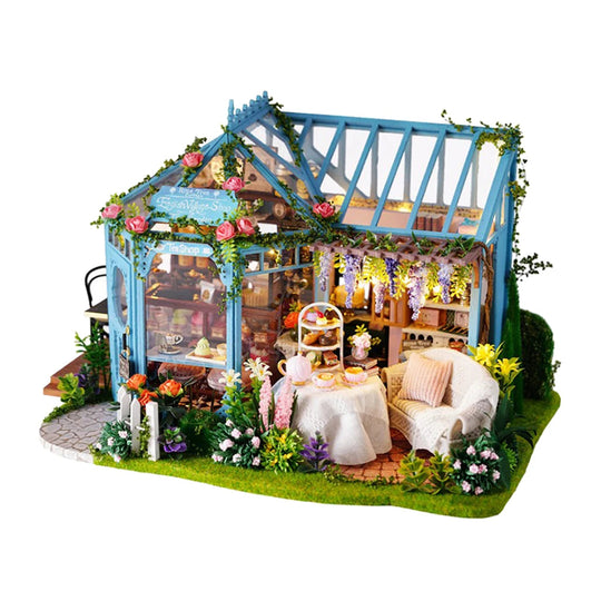 Rose Garden Tea House DIY Dollhouse Kit