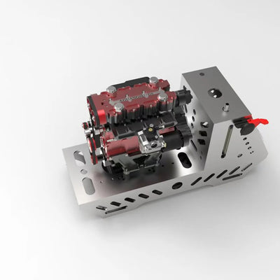 L4 Engine GS-L4 36cc DOHC Inline 4 Cylinder 4 Stroke Water-Cooled L4 RC Gasoline Engine Model that Works - Speed Up to 12,000rpm