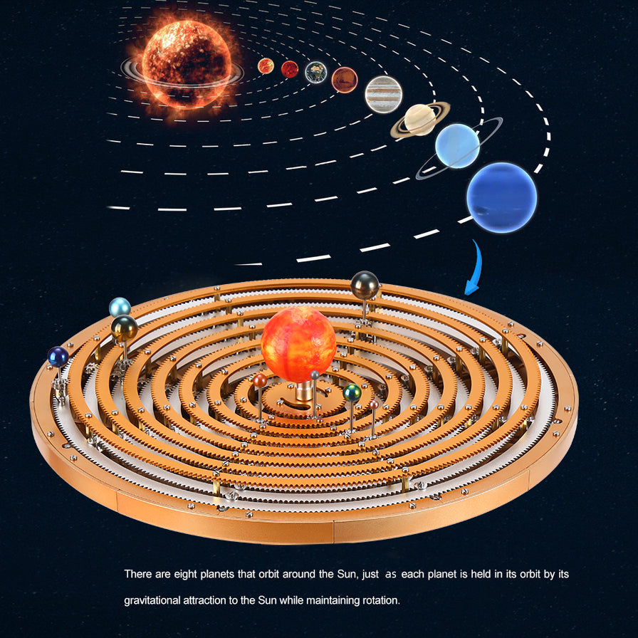 Solar System Orrery 3D Metal Puzzle