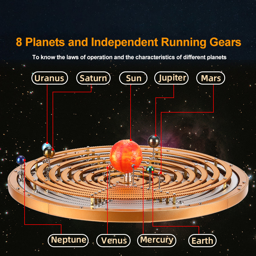 Solar System Orrery 3D Metal Puzzle