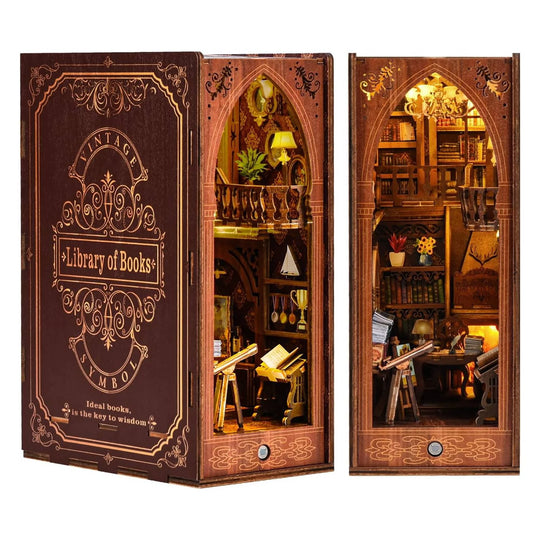 Library Of Books Wooden Puzzle Book Nook