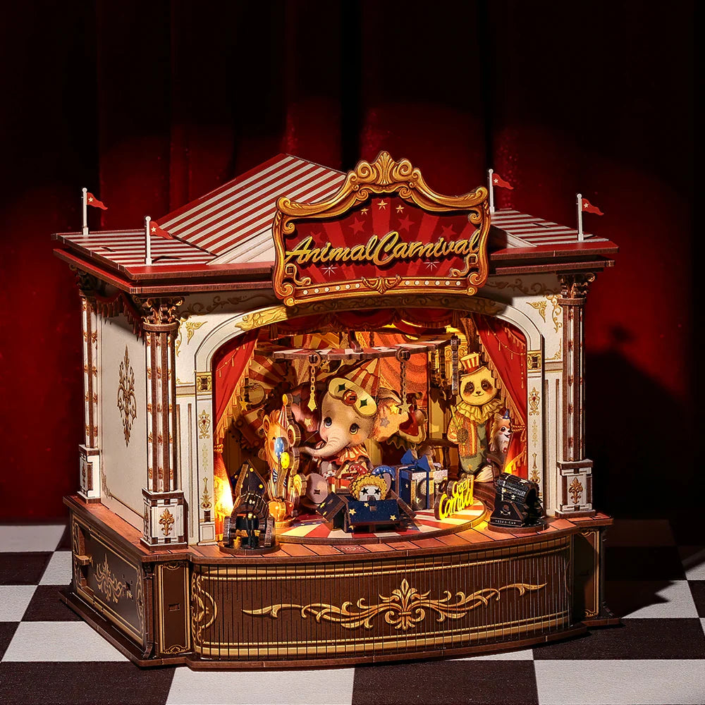 Animal Carnival 3D Wooden Music Box
