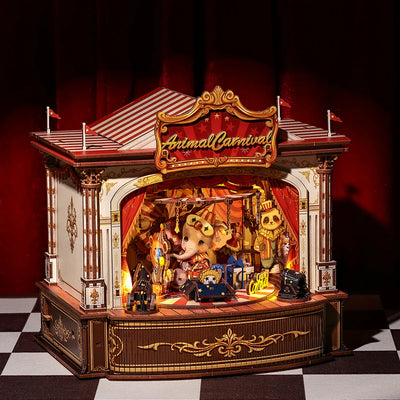 Animal Carnival 3D Wooden Music Box