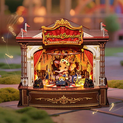 Animal Carnival 3D Wooden Music Box