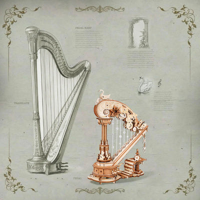Magic Harp Music Box Wooden 3D Puzzle