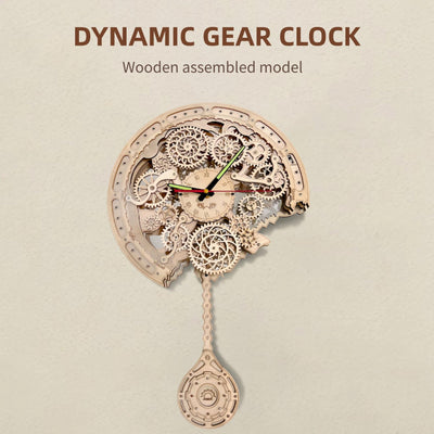 Mechanical Clock 3D Wooden Puzzle