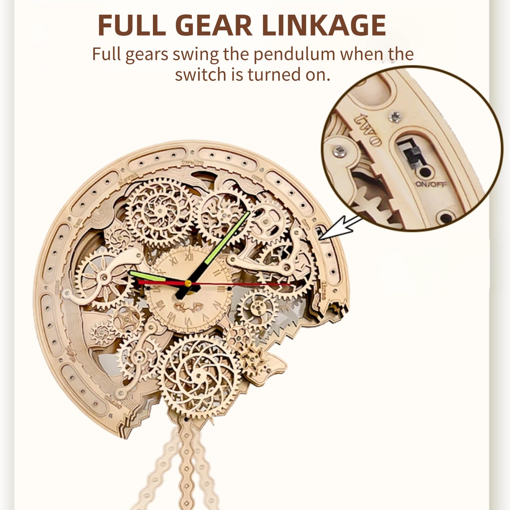 Mechanical Clock 3D Wooden Puzzle