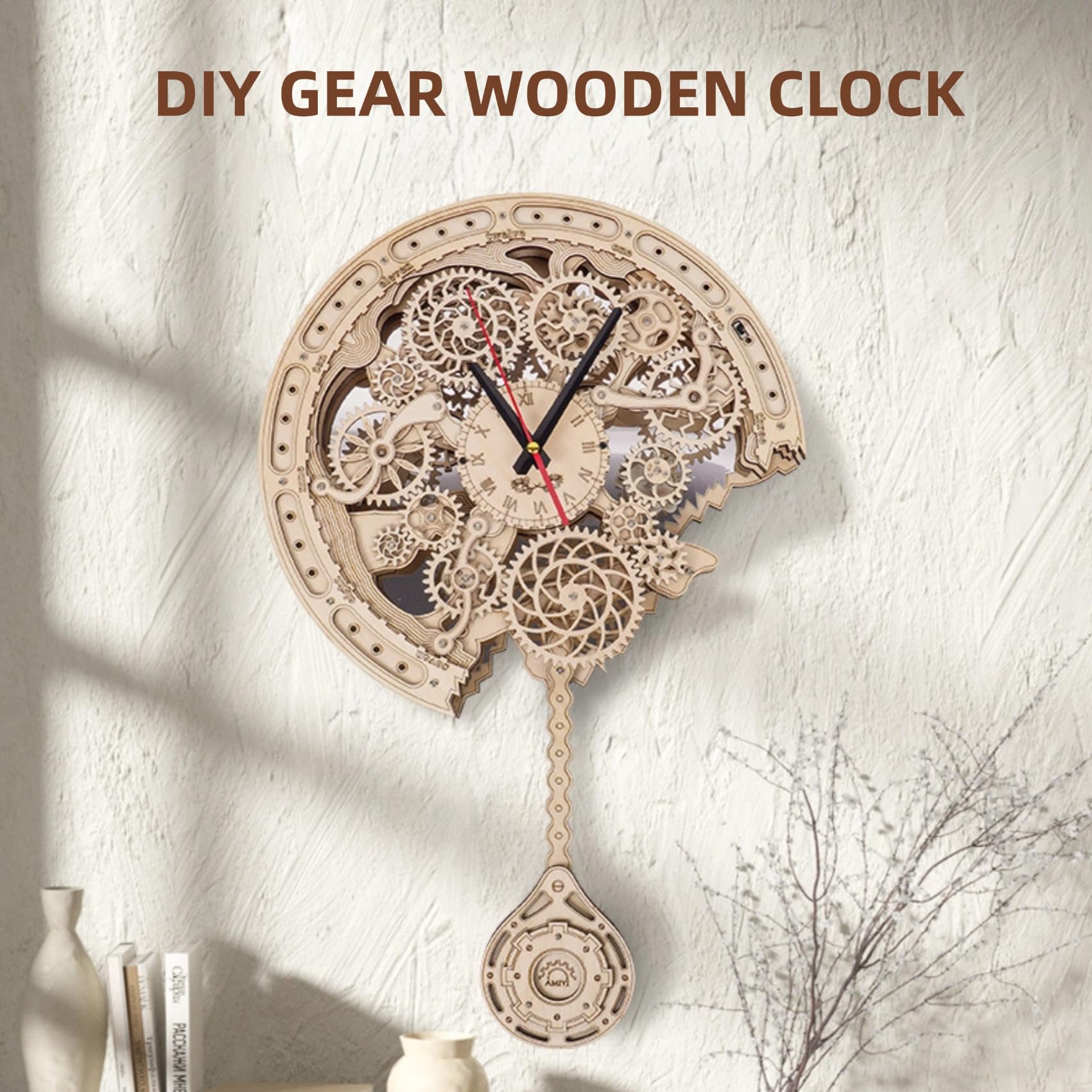 Mechanical Clock 3D Wooden Puzzle