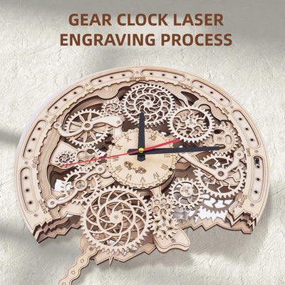Mechanical Clock 3D Wooden Puzzle