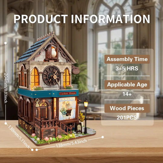 Cuckoo House 3D Wooden Puzzle