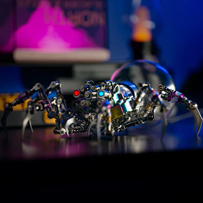 Cyberpunk Plasma Ball Spider 3D Metal Model