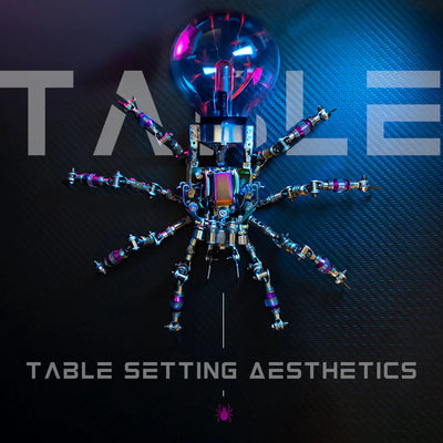 Cyberpunk Plasma Ball Spider 3D Metal Model