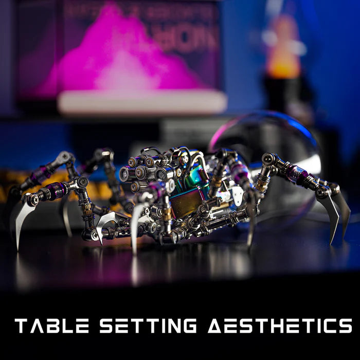 Cyberpunk Plasma Ball Spider 3D Metal Model