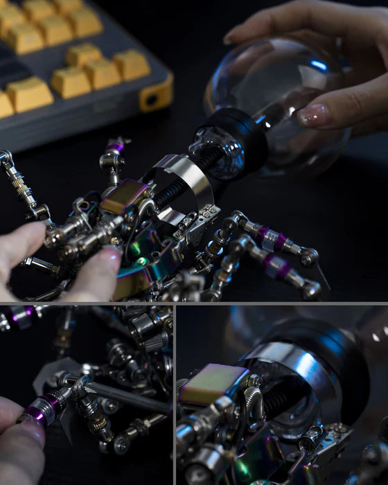 Cyberpunk Plasma Ball Spider 3D Metal Model