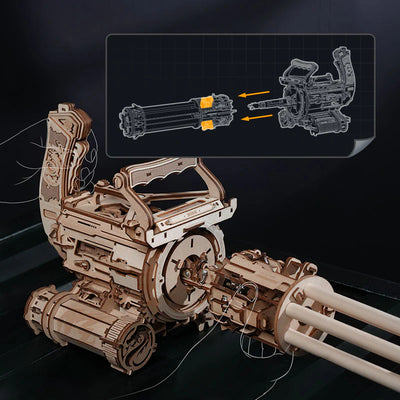 Rotating-Barrel Machine 3D Wooden Puzzle