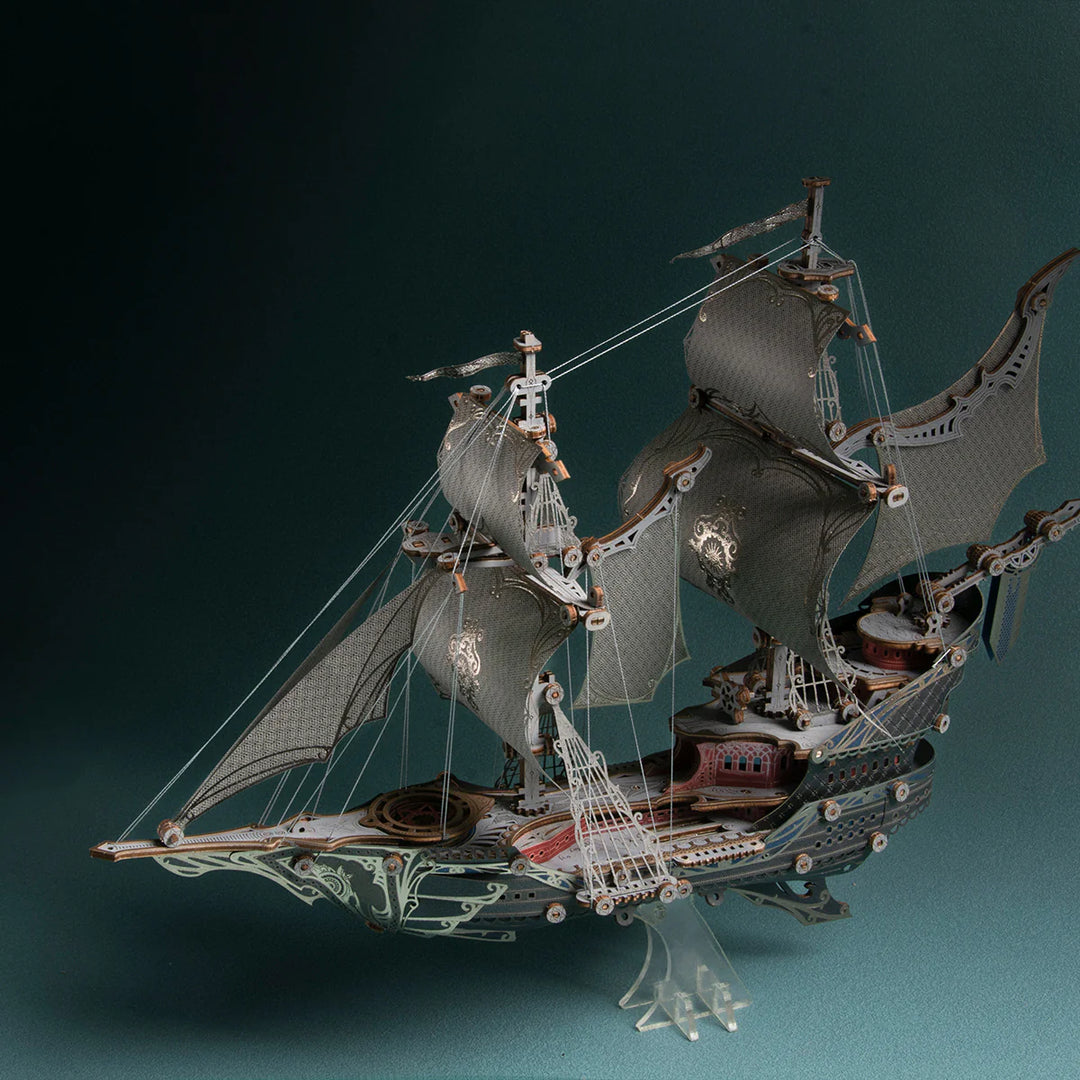 Fantasy Elf Ship DIY 3D Wooden Puzzle Kit