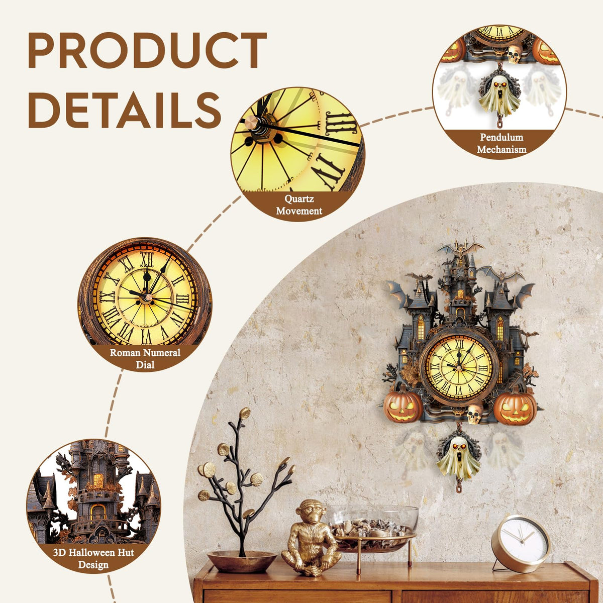 Halloween Clock 3D Puzzles