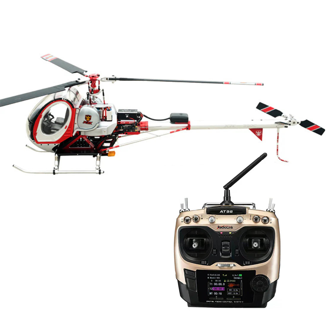 JCZK 300C PRO 12CH Super Simulation Smart RC Helicopter RTF With GPS One-key Return Hover H1 Pro Flight Control Flybarless