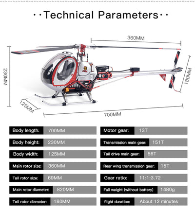 JCZK 300C PRO 12CH Super Simulation Smart RC Helicopter RTF With GPS One-key Return Hover H1 Pro Flight Control Flybarless