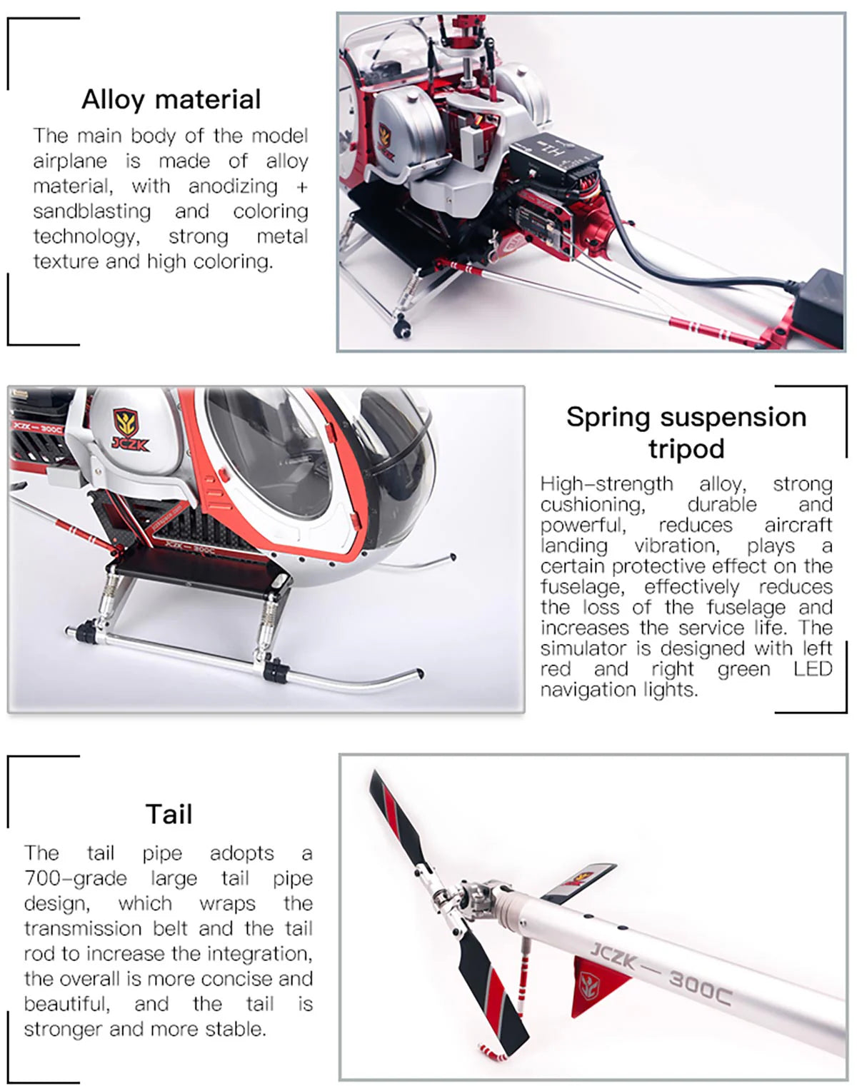 JCZK 300C PRO 12CH Super Simulation Smart RC Helicopter RTF With GPS One-key Return Hover H1 Pro Flight Control Flybarless