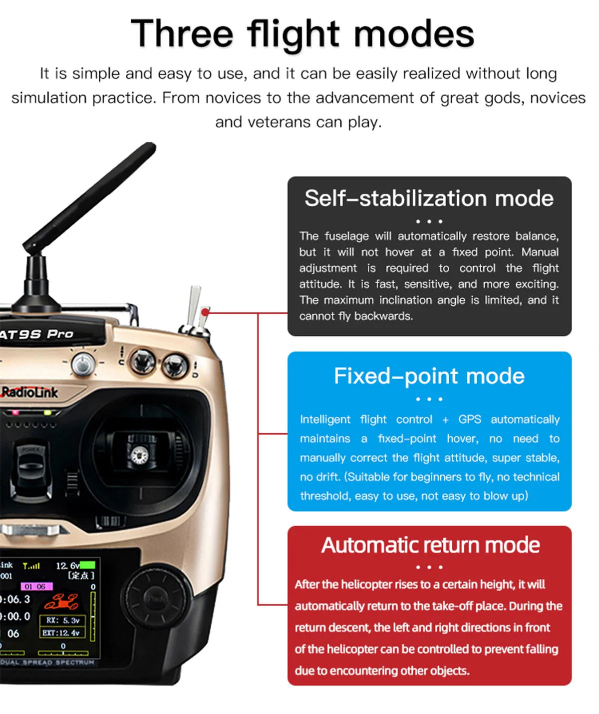 JCZK 300C PRO 12CH Super Simulation Smart RC Helicopter RTF With GPS One-key Return Hover H1 Pro Flight Control Flybarless