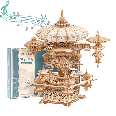 Mechanical SkyCity 3D Wooden Puzzle