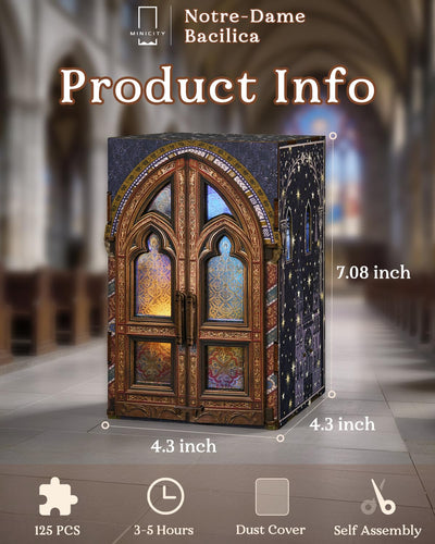 Notre-Dame Bacilica Book Nook Kit