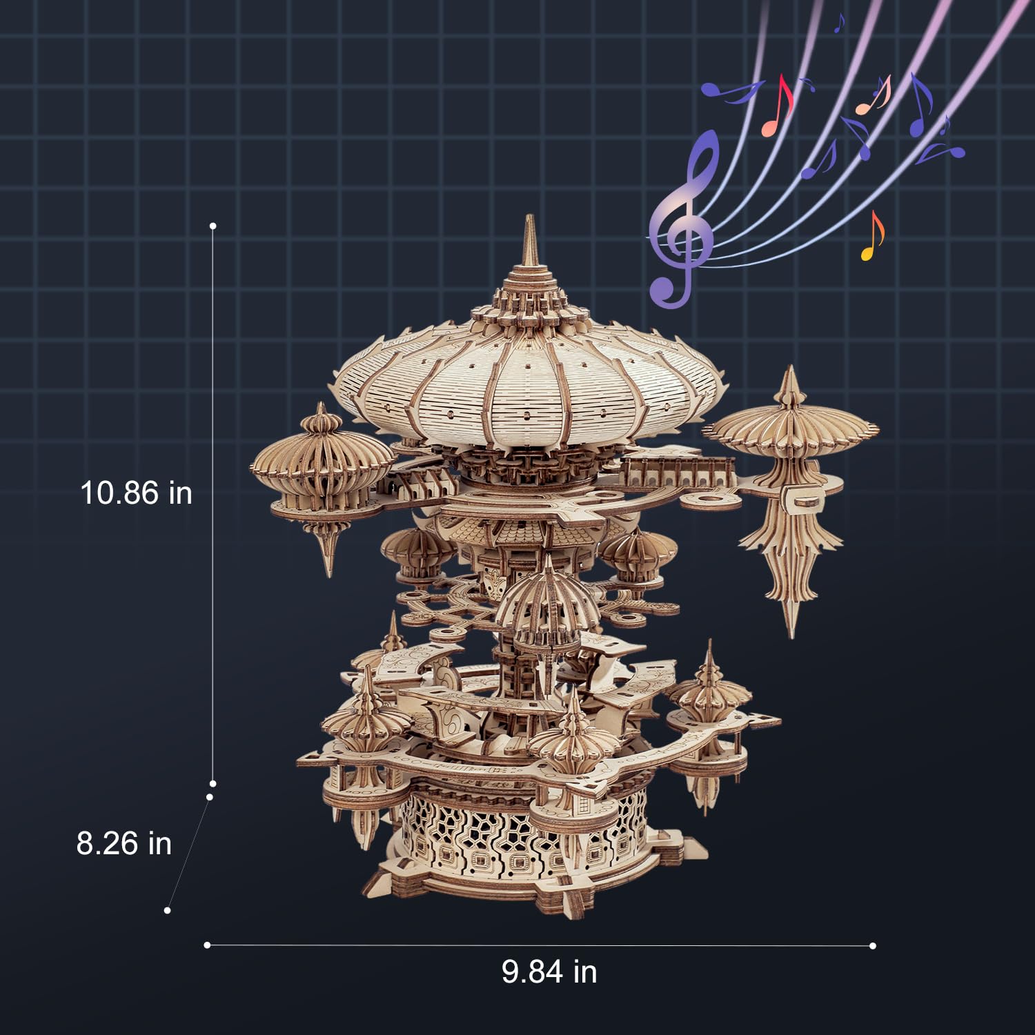 Mechanical SkyCity 3D Wooden Puzzle