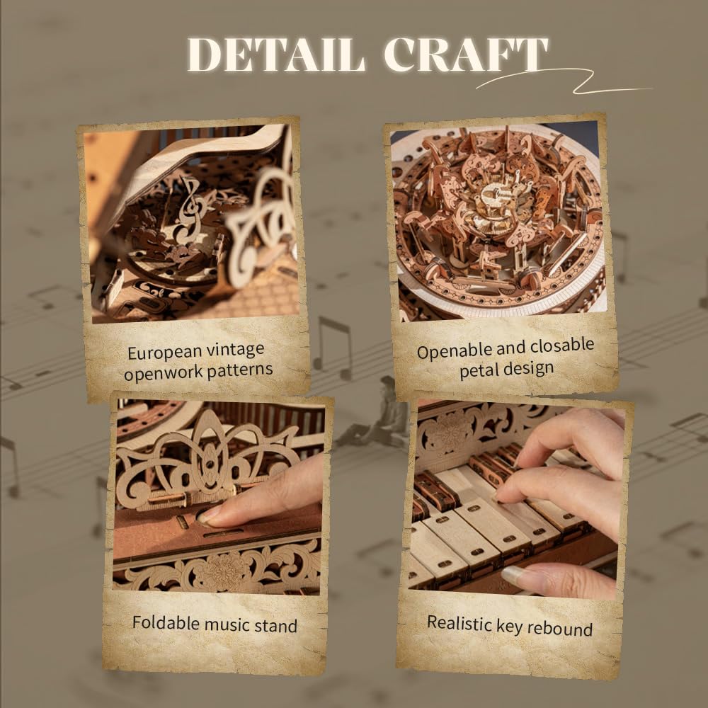 Piano Music Box 3D Wooden Puzzle