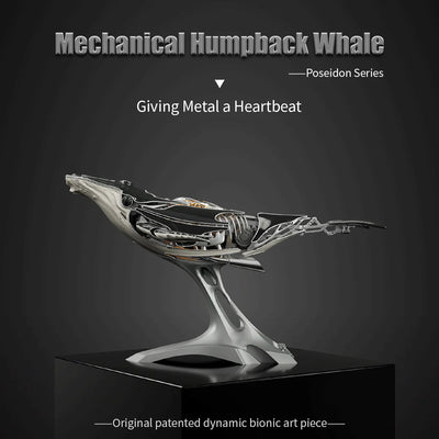 Mechanical Kinetic Humpback Whale Punk 3D Metal Model