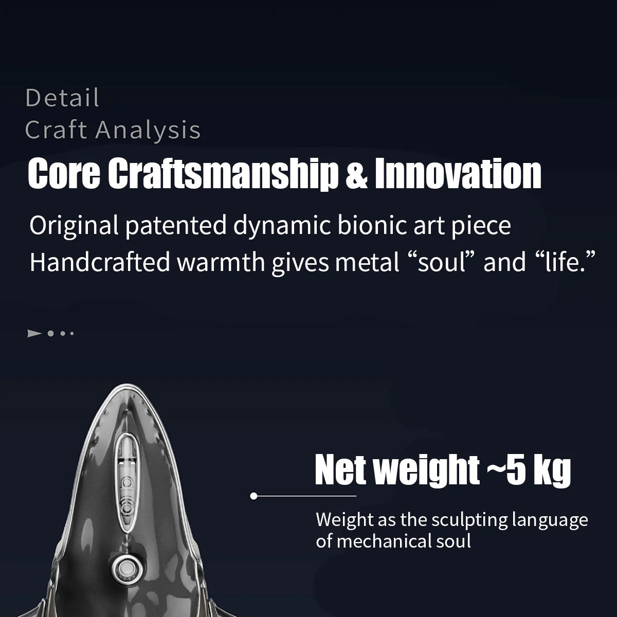 Mechanical Kinetic Humpback Whale Punk 3D Metal Model