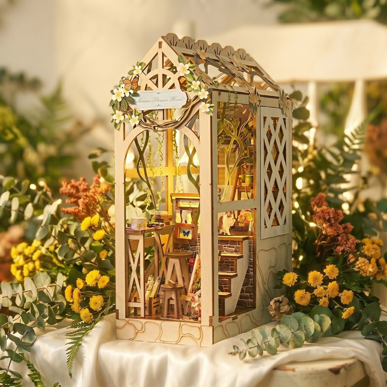 Serene Flower DIY Miniature House
