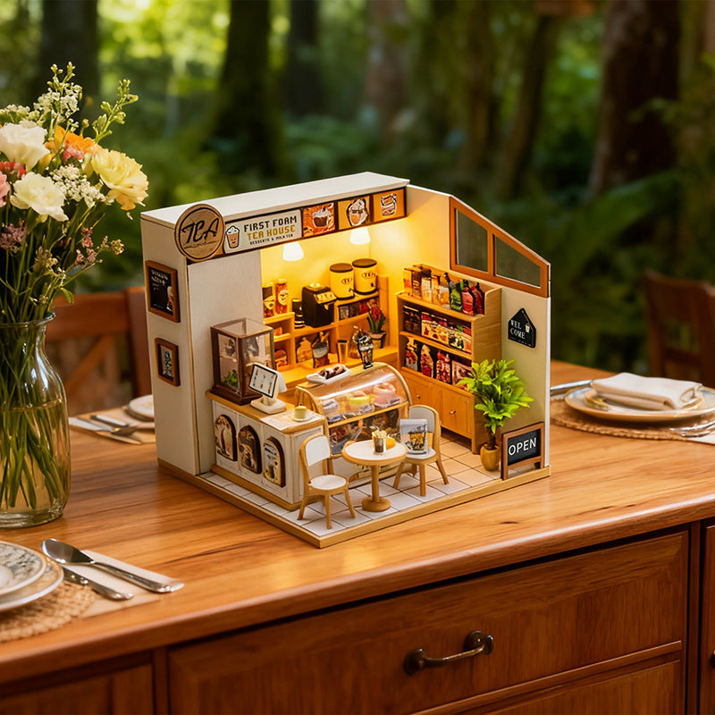 First foam tea DIY Miniature House