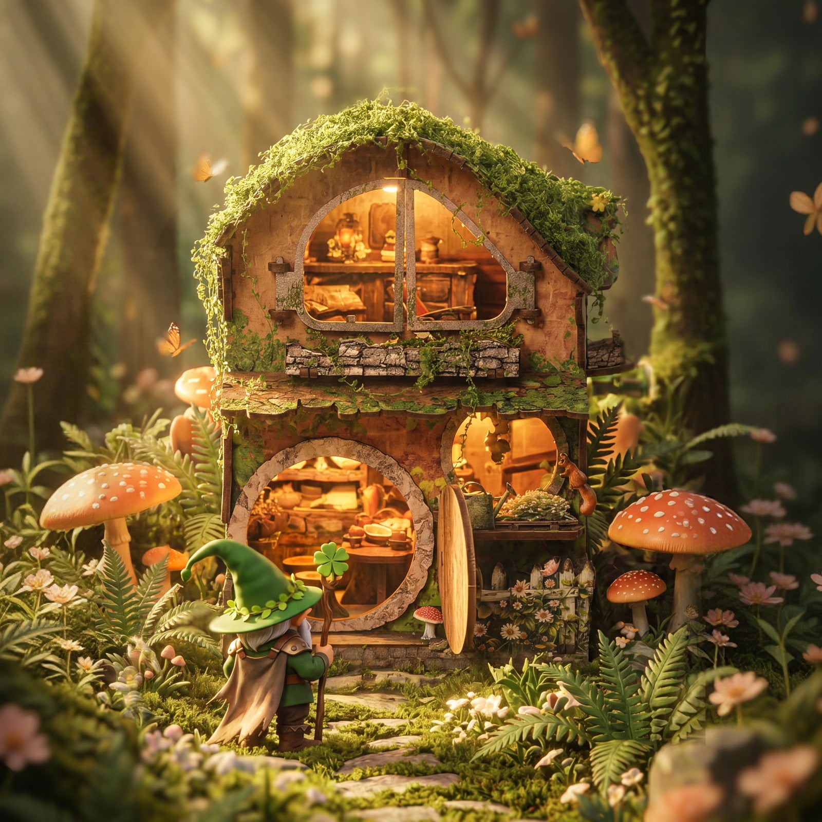 Green Vine DIY Miniature House