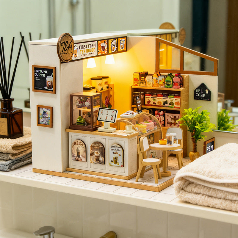 First foam tea DIY Miniature House